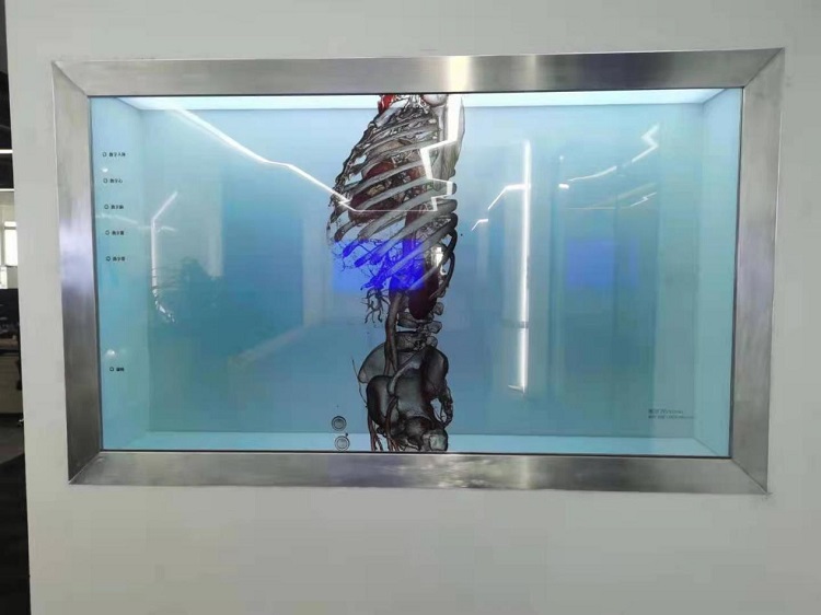 北京数坤科技拼接屏-透明展示柜项目
