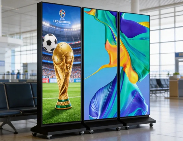 LED海报屏进化史:从单屏到前后折叠再到左右三折叠屏 LED海报屏进化史:从单屏到前后折叠再到左右三折叠屏